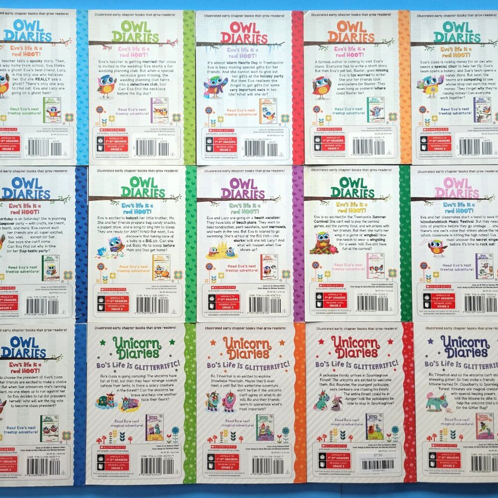 OWL DIARIES AND UNICORN DIARIES BOOKS MIXED LOT OF 15 BRANCHES SCHOLASTIC ELLIOT - Picture 2 of 15